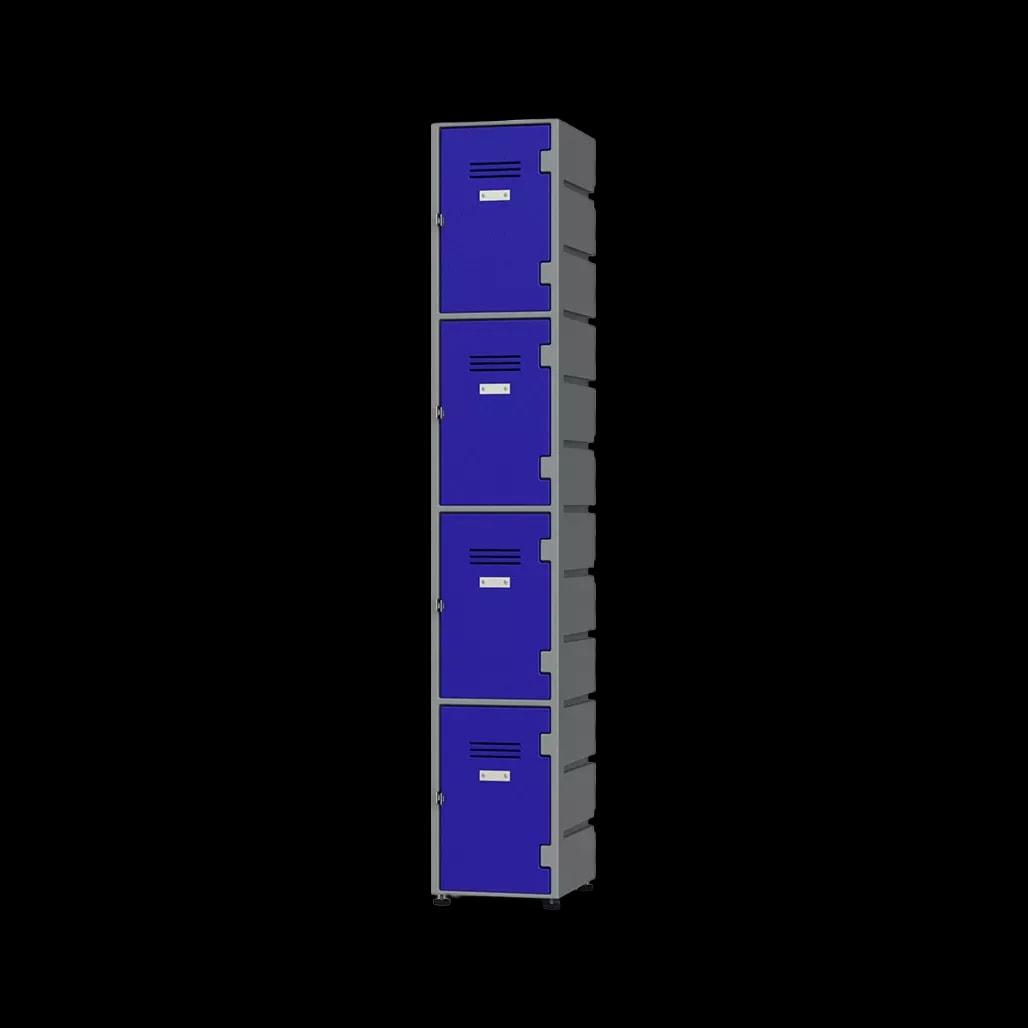 4 Door Lockers Flat Top with louvres