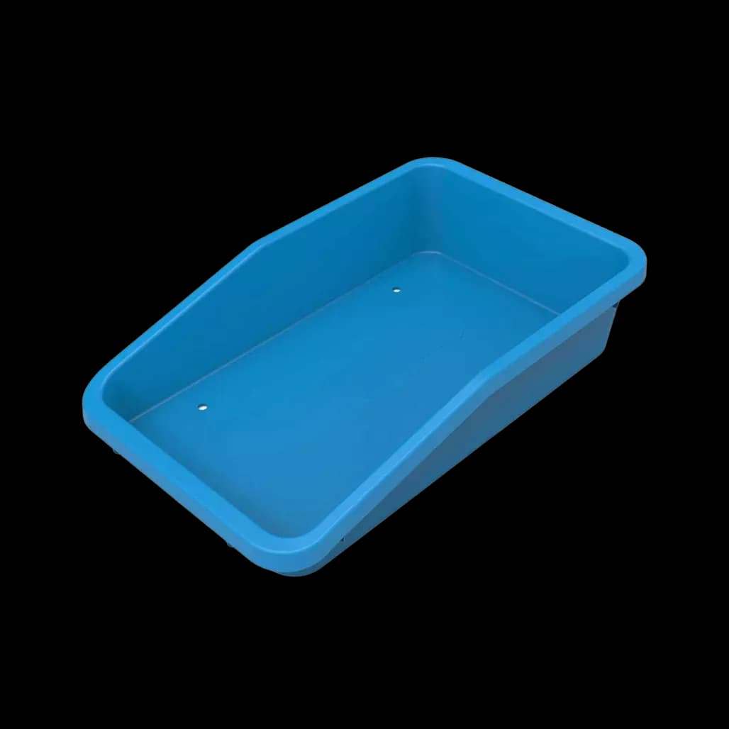 Blue sloped front picking bin for small parts storage